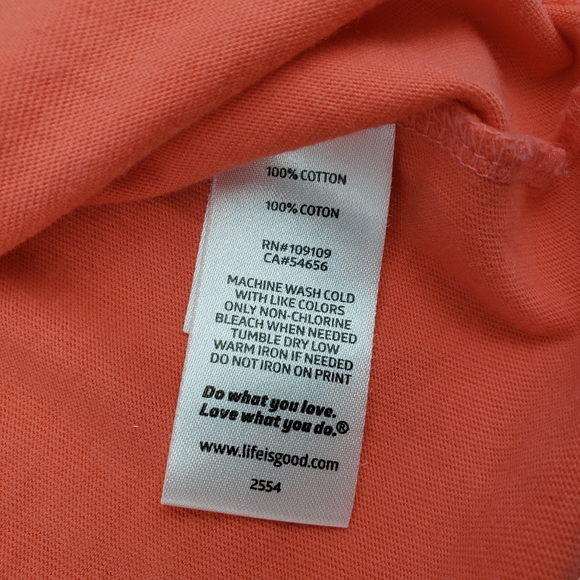 Life is Good coral flower XL girls short sleeve tshirt - Picture 6 of 9